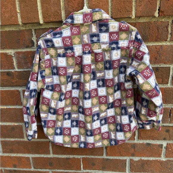 Vintage 90s Y2K Bugle Boy Flannel Button Up Long Sleeve Shirt Size 4T Boys - Picture 5 of 5